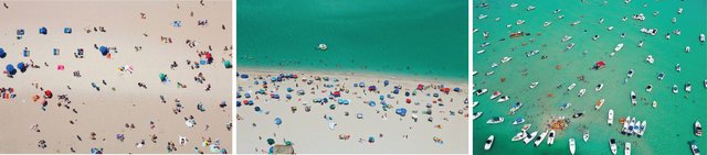 Jill Peters, ‘Beach II, Nude Beach and Sandbar, Medium Aerial Triptych ’, 2015, The Art:Design Project