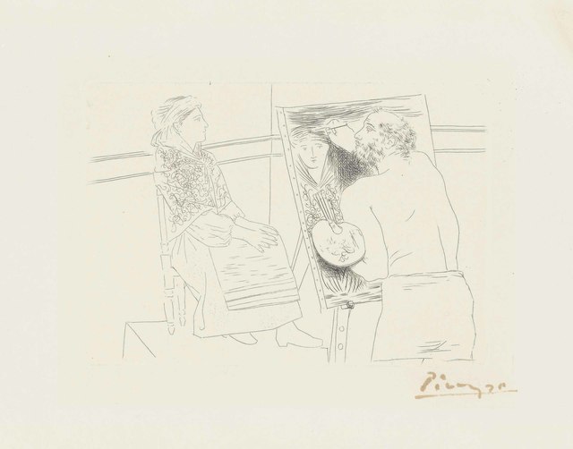 Pablo Picasso, ‘Peintre chauve devant son chevalet, from: Le chef-d'oeuvre inconnu’, 1927, Christie's