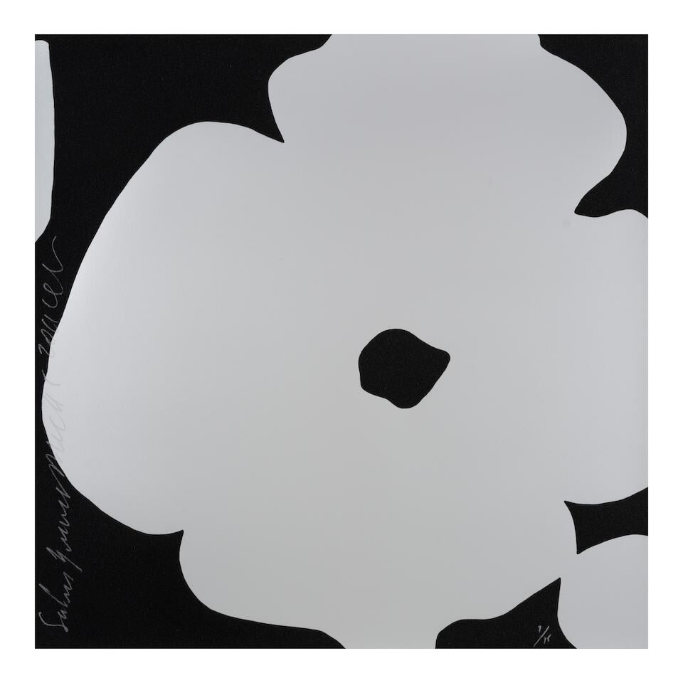 Donald Sultan - Silver Flowers