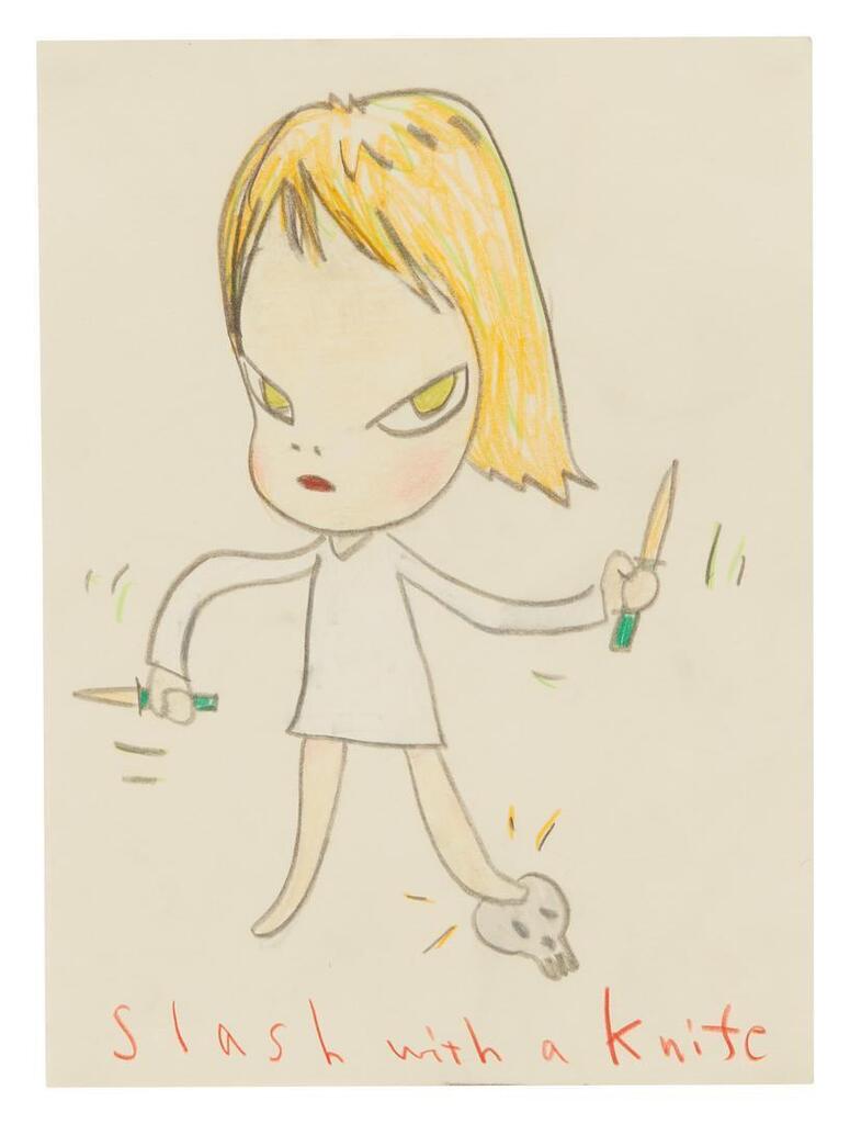 Yoshitomo Nara - Slash with a Knife