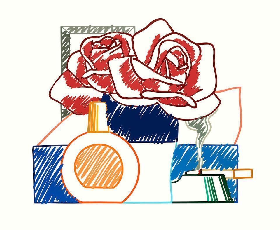 Tom Wesselman - Scribble Version of Still Life #58