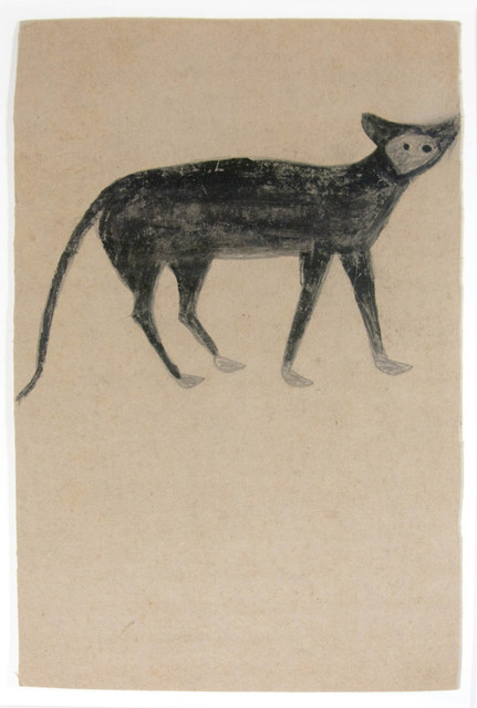 Bill Traylor, ‘Cat, Pale Face’, 1939-1942, Betty Cuningham
