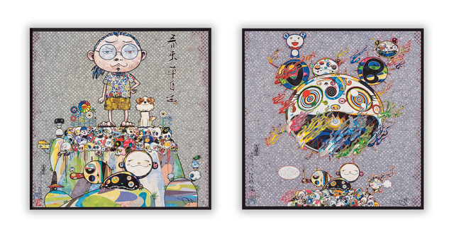 Takashi Murakami, ‘With Eyes on the Reality of One Hundred Years from Now and Chaos (two works)’, 2013, Heritage Auctions