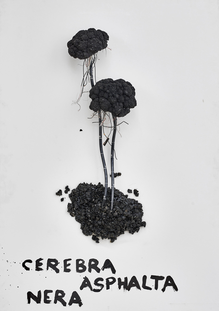 Kristof Kintera, ‘Cerebra Asphalta Nera’, 2018, Mixed Media, Mixed media on wooden panel, Galerie Ron Mandos