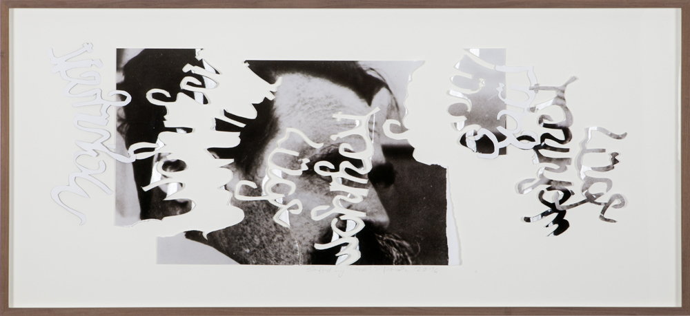 The photo cut 'Shifted by Force 1', 2016, 40 x 10 cm by the artist; photo: Lukas Heibges The photo cut 'Shifted by Force 1', 2016, 40 x 10 cm by the artist; photo: Lukas Heibges