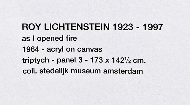 3 X Roy Lichtenstein /" As I Opened Fire /" Poster Set Triptychon Popart IN Mint