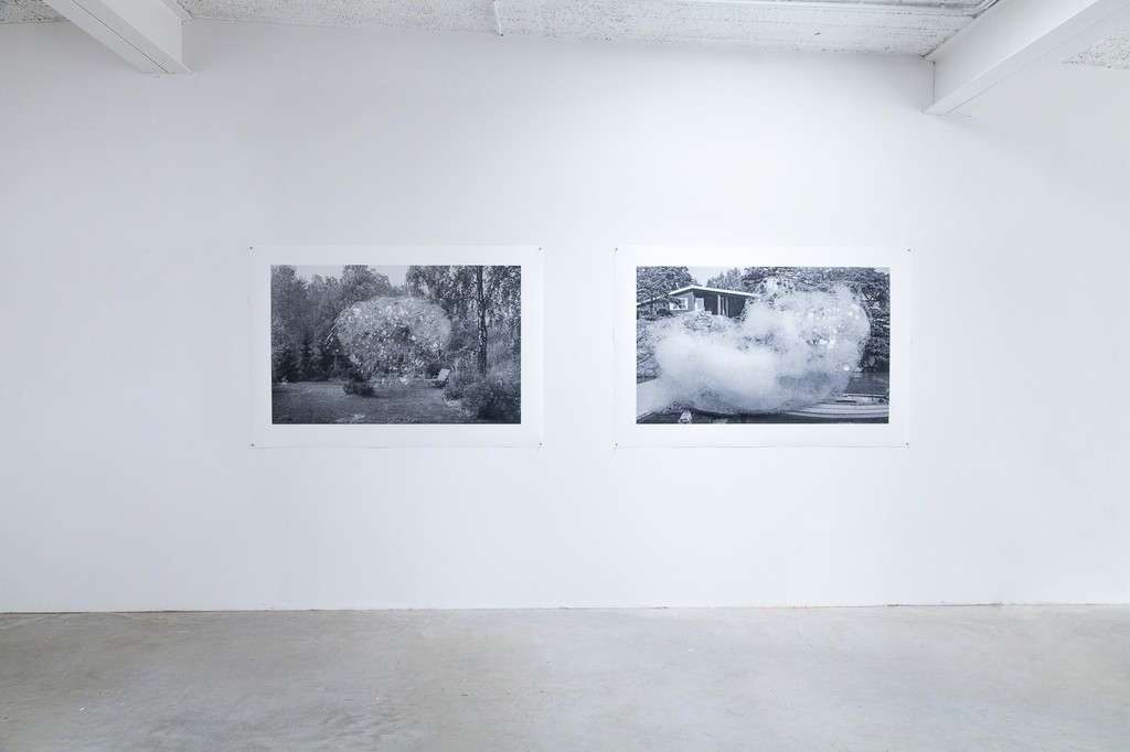 exhibition view: (left) Holliday homes series, On the banks of the river Havel, 2017 | archival pigment print on 220 gsm.Innova smooth Art paper, 103x149cm and (right) Holliday homes series, On the shores of the Baltic sea, 2017 | archival pigment print on 220 gsm. Innova smooth Art paper,124x112cm exhibition view: (left) Holliday homes series, On the banks of the river Havel, 2017 | archival pigment print on 220 gsm.Innova smooth Art paper, 103x149cm and (right) Holliday homes series, On the shores of the Baltic sea, 2017 | archival pigment print on 220 gsm. Innova smooth Art paper,124x112cm