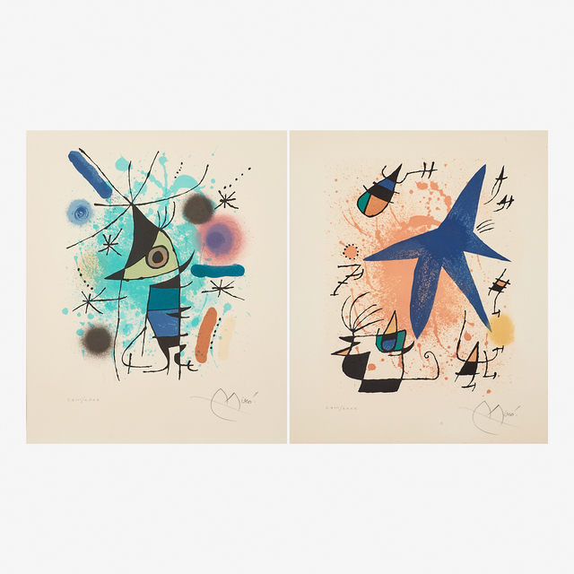 Joan Miró, ‘Le Chanteur and L’étoile Bleue’, 1972, Rago/Wright