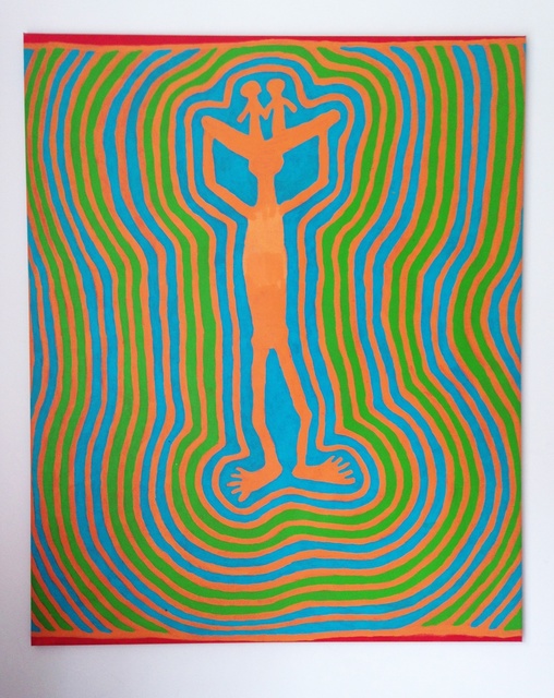 Jimmy Pike, ‘Woman and her Two Sons’, 2002, Painting, Synthetic polymer paint on linen, Rebecca Hossack Art Gallery