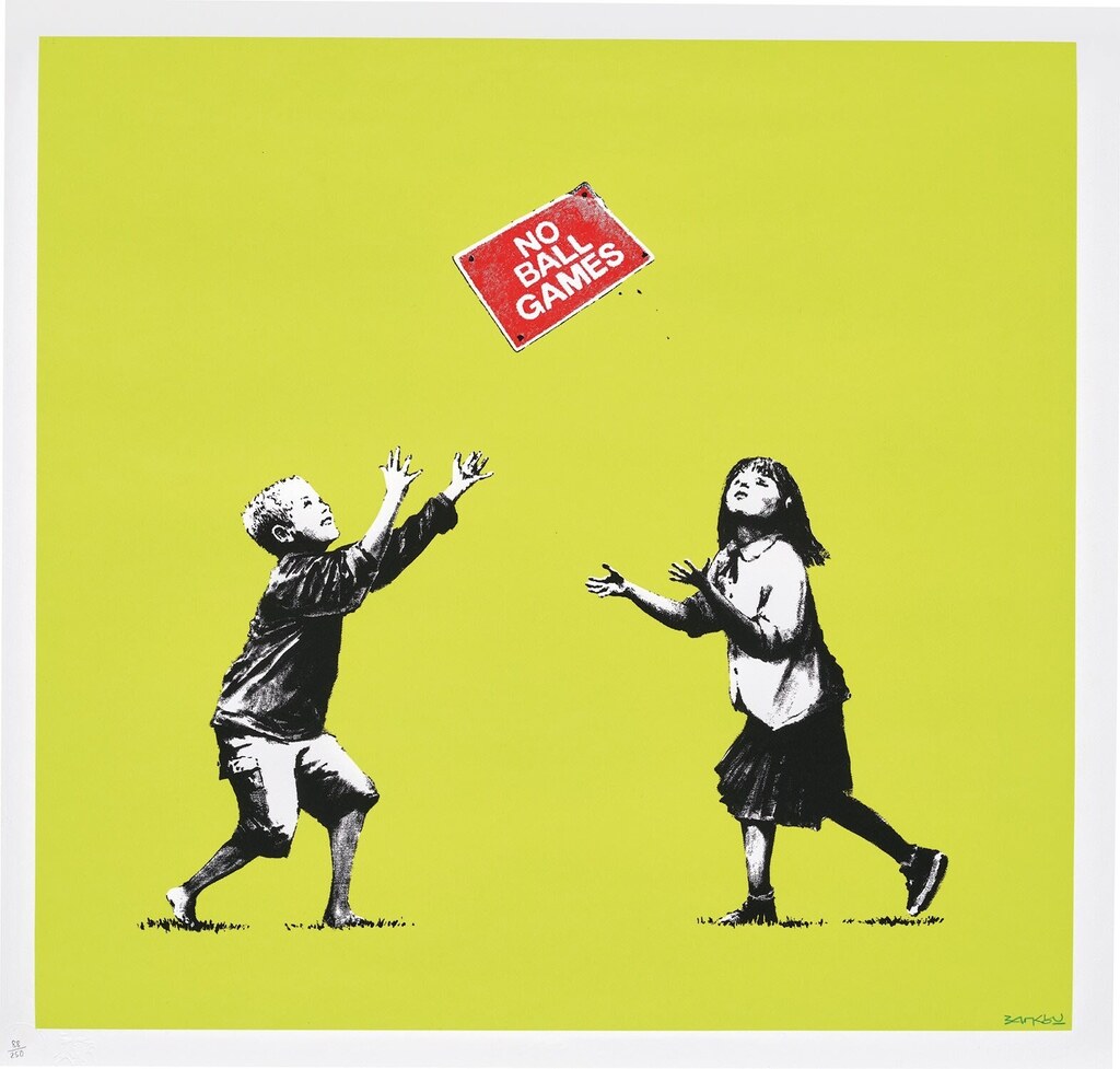 Banksy - No Ball Games (Green)