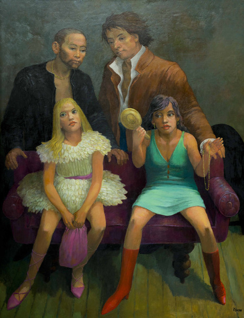 Anne Lyman Powers, ‘Vanitas, or Models (An Homage to Goya's "Majas on a Balcony")’, 2006, Painting, Oil on canvas, Childs Gallery