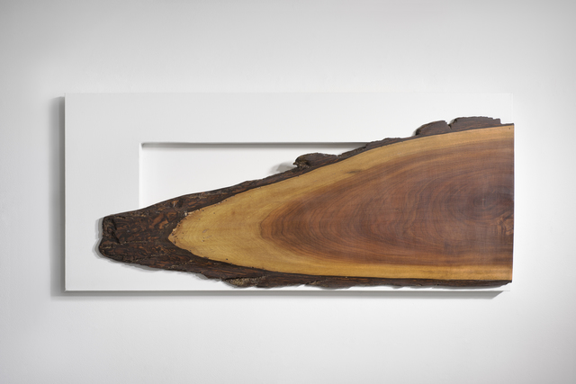 Betty McGeehan, ‘Minimal Wood Abstract Sculpture: "Side Lined'’, 2015-18, Sculpture, Black Walnut Wood, Canvas Frame, Ivy Brown Gallery