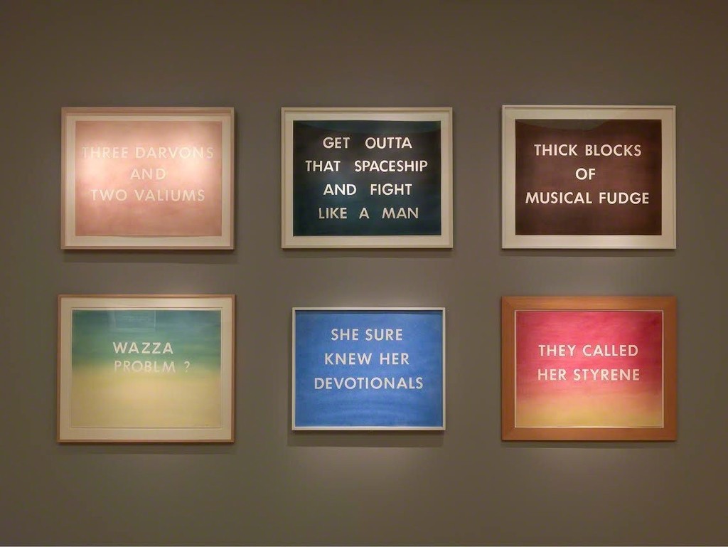Artwork © Ed Ruscha. Photo by Rob McKeever. Courtesy of the artist and Gagosian. Artwork © Ed Ruscha. Photo by Rob McKeever. Courtesy of the artist and Gagosian.