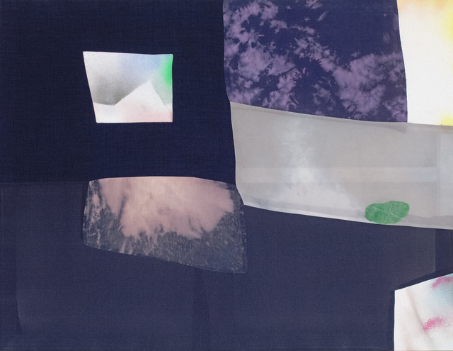 Fay Shin, ‘Night Landing’, 2020, Painting, Man suit, cotton, canvas, silk, spray, silk thread, GALLERY SU: