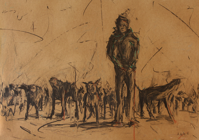 Asanda Kupa, ‘Humans and Monkeys, Dog eat Dog’, 2018, Guns and Rain