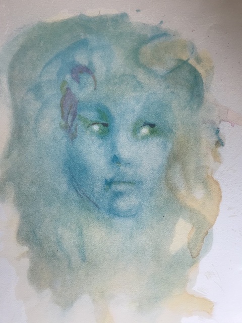 Leonor Fini, ‘Visage bleu’, ca. 1980, ByNewArt