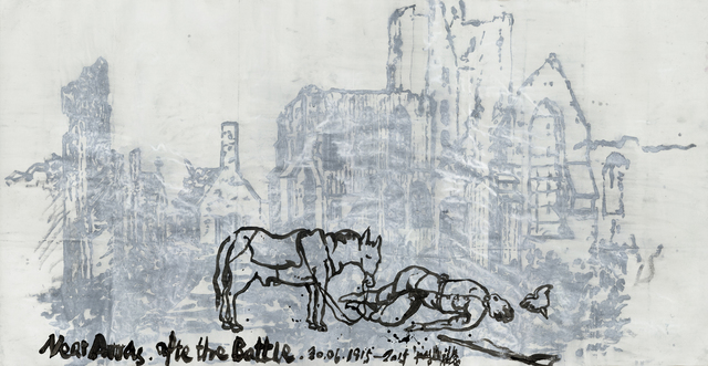 Yang Jiechang 杨诘苍, ‘After the Battle 1914-2014 战后 1914-2014’, 2014, Painting, Ink and acrylic on paper, mounted on canvas 墨、丙烯,宣纸(裱于布面), Ink Studio