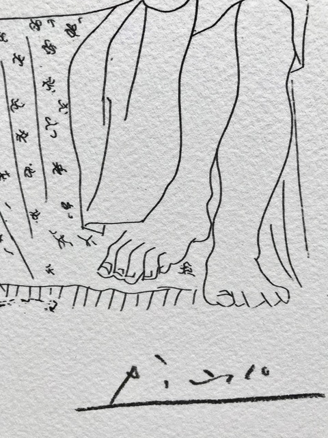Pablo Picasso, ‘Sculpteur modèle couché et autoportrait en Hercule sculpté (Suite Vollard Planche XXXVII)’, 1973, ByNewArt