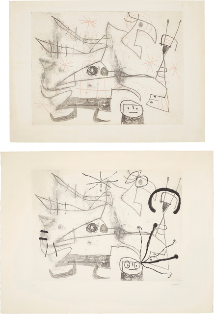 Joan Miró, ‘Femme-oiseau I: two impressions’, 1960, Phillips