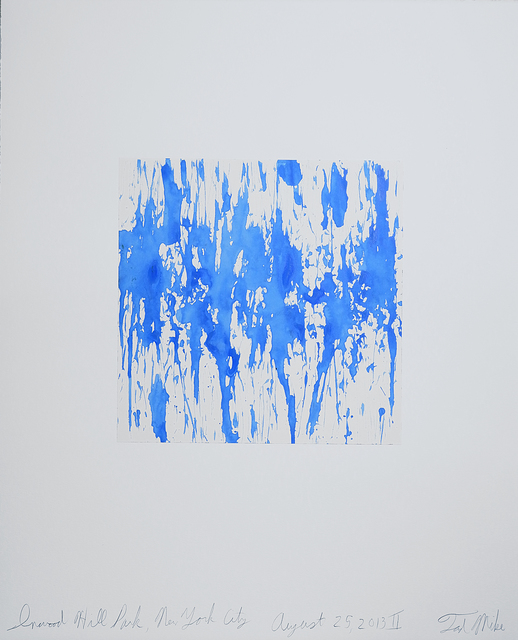 Tad Mike, ‘Inwood Hill Park, New York City August 25, 2013 II’, 2013, Drawing, Collage or other Work on Paper, Watercolor and Walnut ink with chine-collé on BFK rives paper, Margaret Thatcher Projects