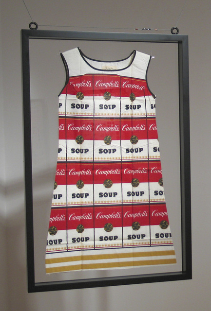 Andy Warhol, ‘Souper Dress’, 1965, Print, Vintage Screenprint on Cellulose A-line Dress; Custom framed in double sided glass hanging shadow frame 44 x 28 x 2.75 inches; 111.8 x 71.1 7 cm, Woodward Gallery