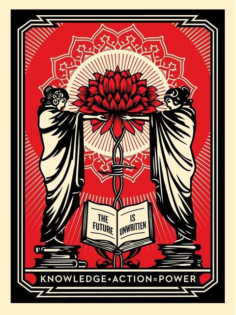 Shepard Fairey (OBEY), ‘Knowledge + Action’, 2018, New Union Gallery