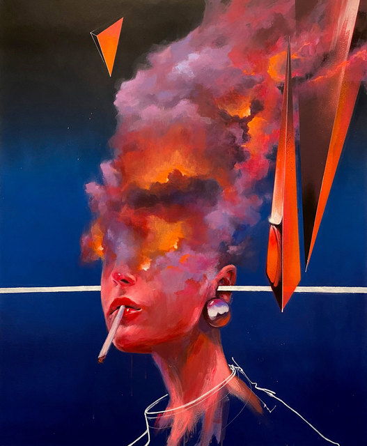 .EPOD, ‘FUMACHROMA’, 2020, Painting, Spray paint and acrylic on canvas, AURUM GALLERY