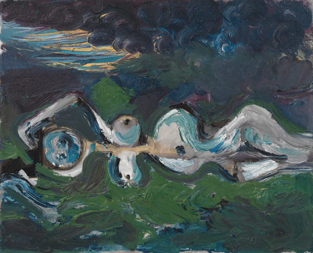 George Condo, ‘Nude in landscape’, 1987, Galerie Andrea Caratsch
