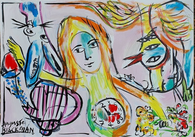 Auguste Blackman, ‘Alice's List’, 2021, Painting, Acrylics on paper, Angela Tandori Fine Art