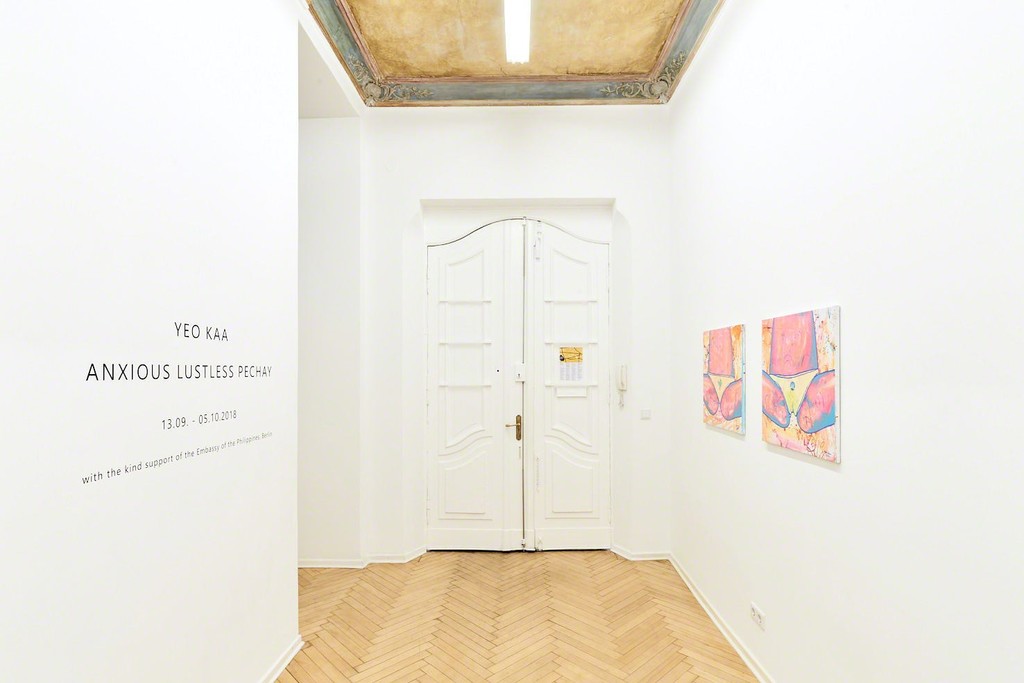Installation view. Yeo Kaa, "Anxious Lustless Pechay". September 24 - October 5, 2018. Photo: Hannes Wiedemann Installation view. Yeo Kaa, "Anxious Lustless Pechay". September 24 - October 5, 2018. Photo: Hannes Wiedemann