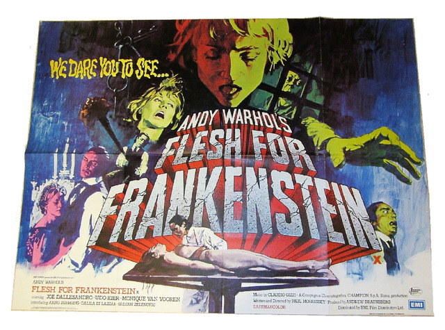 Andy Warhol, ‘"FLESH for FRANKENSTEIN", 1974, British Quad Movie Poster.’, 1974, VINCE fine arts/ephemera