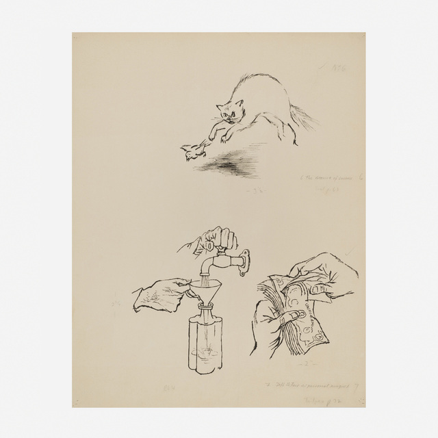 George Grosz, ‘Three Illustrations for O. Henry, The Voice of the City and Other Stories’, 1939, Artsy x Wright