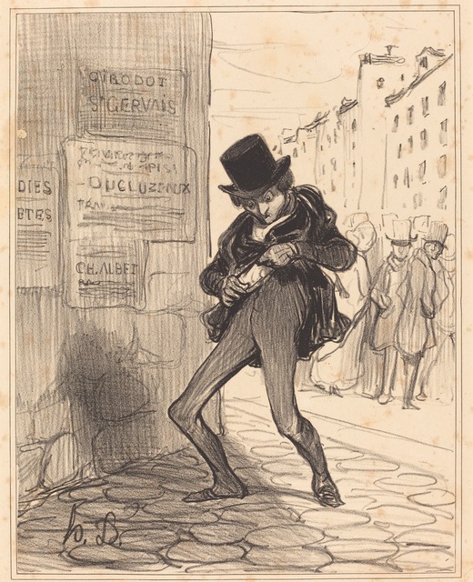 Honoré Daumier, ‘Volé!... Rue vide-gousset...’, 1839, National Gallery of Art, Washington, D.C.