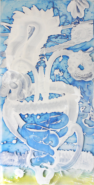 Catherine Howe, ‘Reverse Painting (Morning Composition No. 2) ’, 2015, Painting, Acrylic, molding paste, and oil reverse painted on polyester sheeting, William Shearburn Gallery