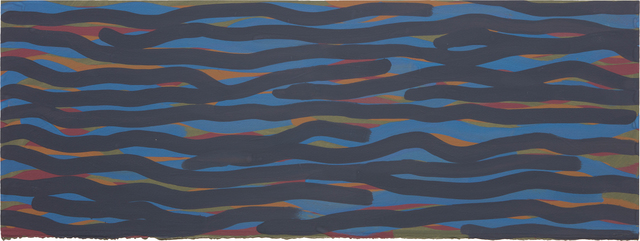 Sol LeWitt, ‘Wavy Brushstrokes (blue, gold, red, green)’, 2004, Phillips