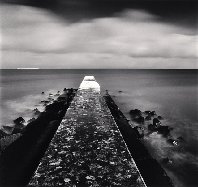 Michael Kenna, ‘Snow on Pier, Memanbetsu, Hokkaido, Japan’, 2009, Photography, Toned gelatin silver print, G. Gibson Gallery