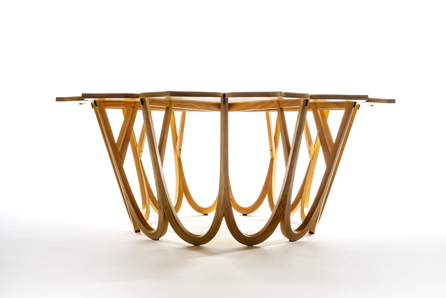 Michael Hurwitz, ‘Twelve Leaf Resin Table’, 2012, Design/Decorative Art, Ash, wenge, epoxy resin, Wexler Gallery