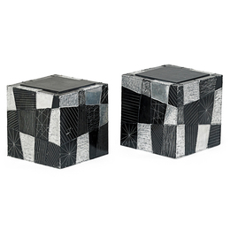 Pair Of Argente Cube Side Tables, New Hope, PA