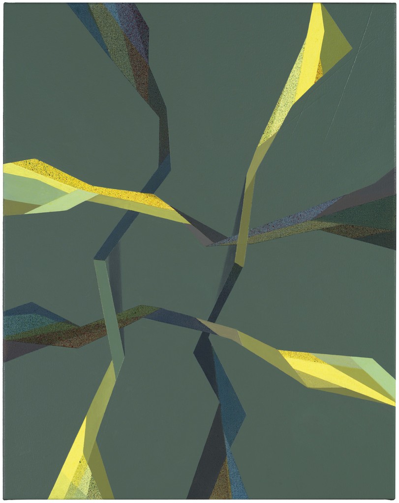 Tomma Abts, Fiebe, 2017 Acrylic & oil on canvas 48 × 38 cm, 18 7/8” × 15” Courtesy Private Collection Tomma Abts, Fiebe, 2017 Acrylic & oil on canvas 48 × 38 cm, 18 7/8” × 15” Courtesy Private Collection
