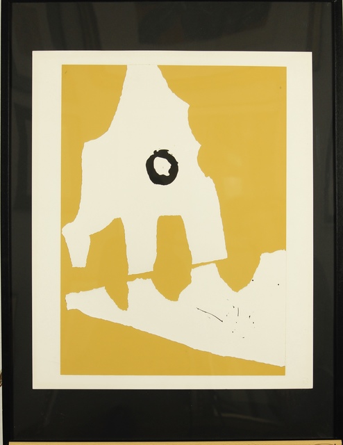 Robert Motherwell, ‘Untitled from portfolio “Ten Works by Ten Painters”’, 1964, Drawing, Collage or other Work on Paper, Silkscreen with collage intervention, Gutan Art Gallery
