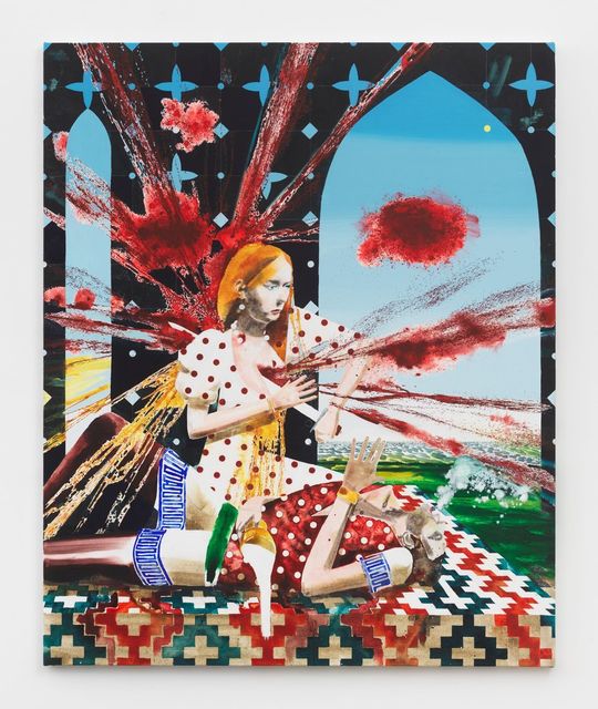 Barnaby Furnas, ‘Romeo and Juliet 4’, 2019, Painting, Acrylic, pigment dispersion, pencil, colored pencil on linen, Marianne Boesky Gallery