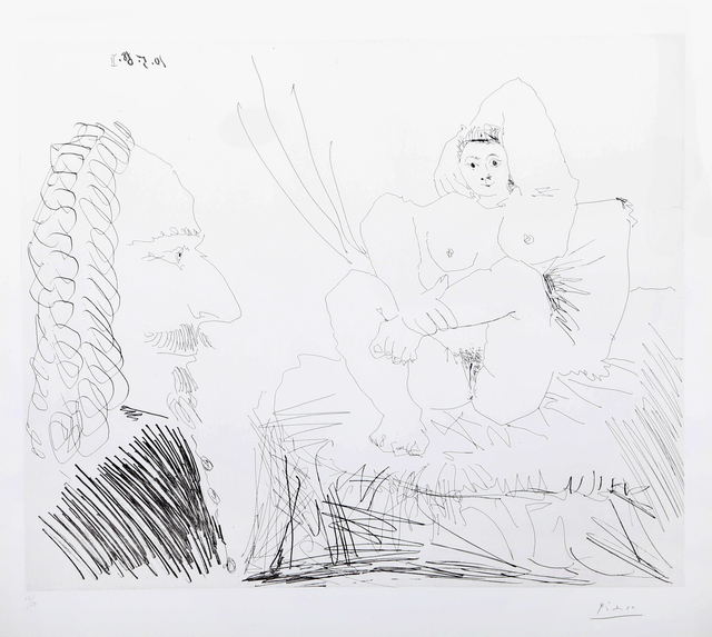 Pablo Picasso, ‘Courtisane au Lit avec un Visiteur (Bloch 1553)’, 1968, RoGallery