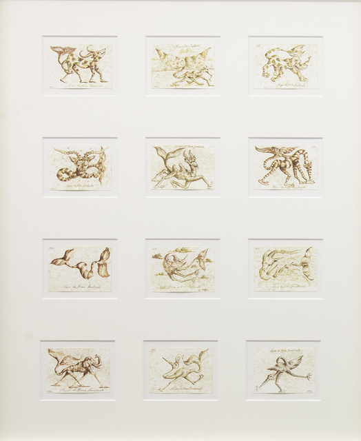 Dario Ghibaudo, ‘12 small inks’, 2017, Drawing, Collage or other Work on Paper, Ink on paper, framed, Giampaolo Abbondio