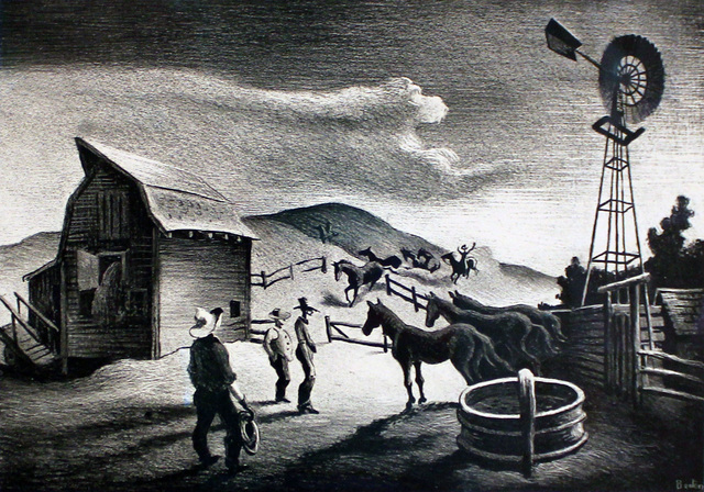 Thomas Hart Benton, ‘The Corral’, 1948, Kiechel Fine Art