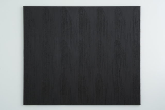 Ghada Amer, ‘ANOTHER BLACK PAINTING’, 2019, Painting, Acrylic, embroidery and gel medium on canvas, Goodman Gallery