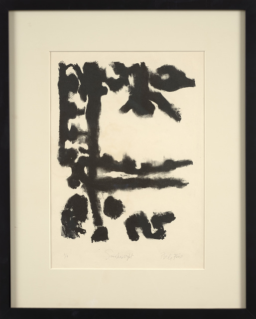 Perle Fine, ‘Smokescript’, 1950, Print, Lithograph on woven paper, Berry Campbell Gallery