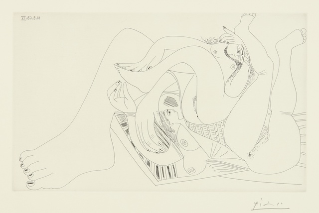 Pablo Picasso, ‘Deux femmes batifolant sur un matelas de plage (B. 1765; Ba. 1782)’, 1968, Print, Etching, Sotheby's