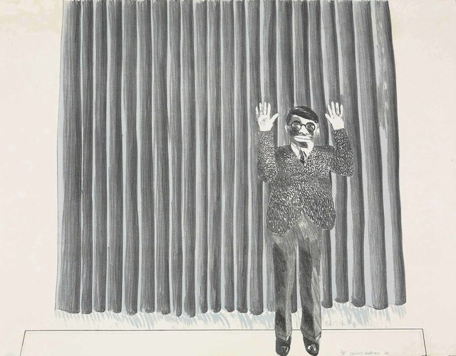 David Hockney, ‘Figure by a Curtain’, 1964, Christie's