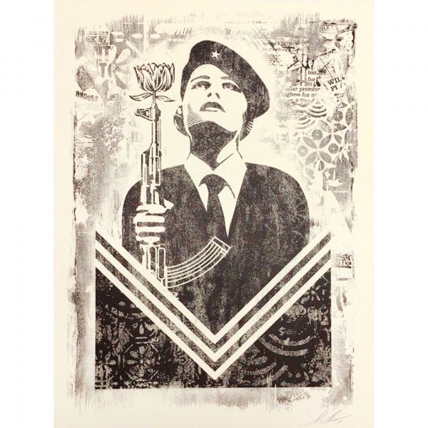 Shepard Fairey (OBEY), ‘Damaged Peace Guard’, 2019, AYNAC Gallery
