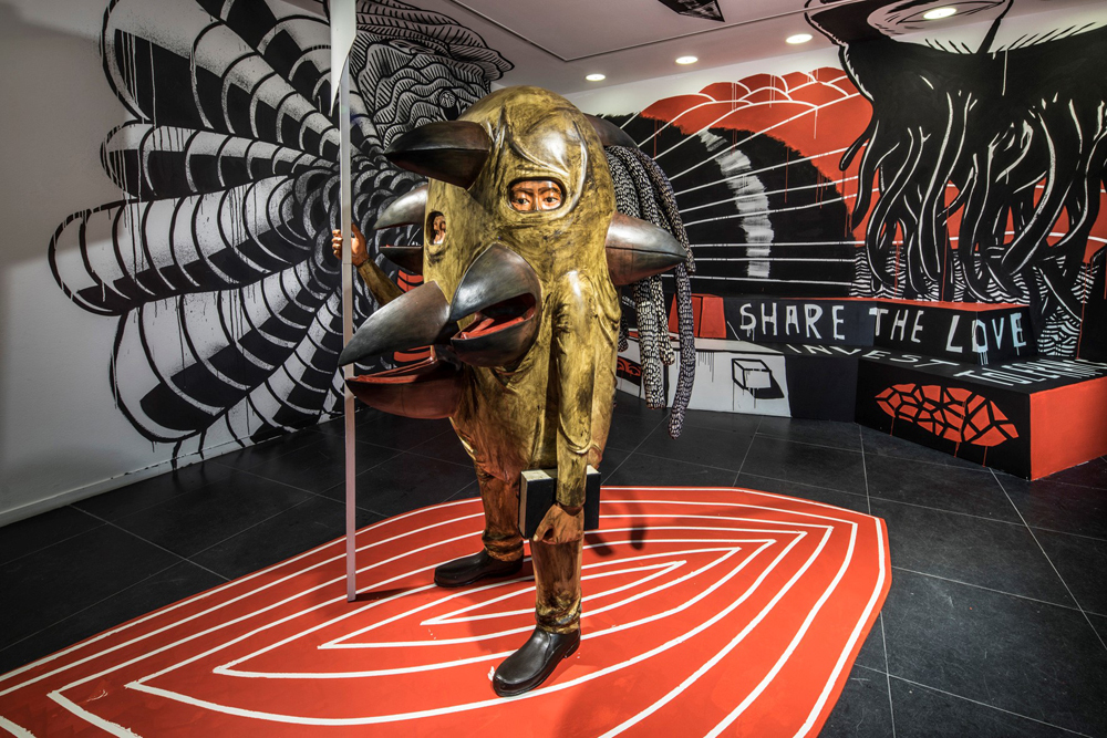 Installation view. "Roots. Indonesian Contemporary Art", Frankfurter Kunstverein, Frankfurt, Germany. September 26, 2015 - January 10, 2016. Image courtesy: Frankfurter Kunstverein Installation view. "Roots. Indonesian Contemporary Art", Frankfurter Kunstverein, Frankfurt, Germany. September 26, 2015 - January 10, 2016. Image courtesy: Frankfurter Kunstverein